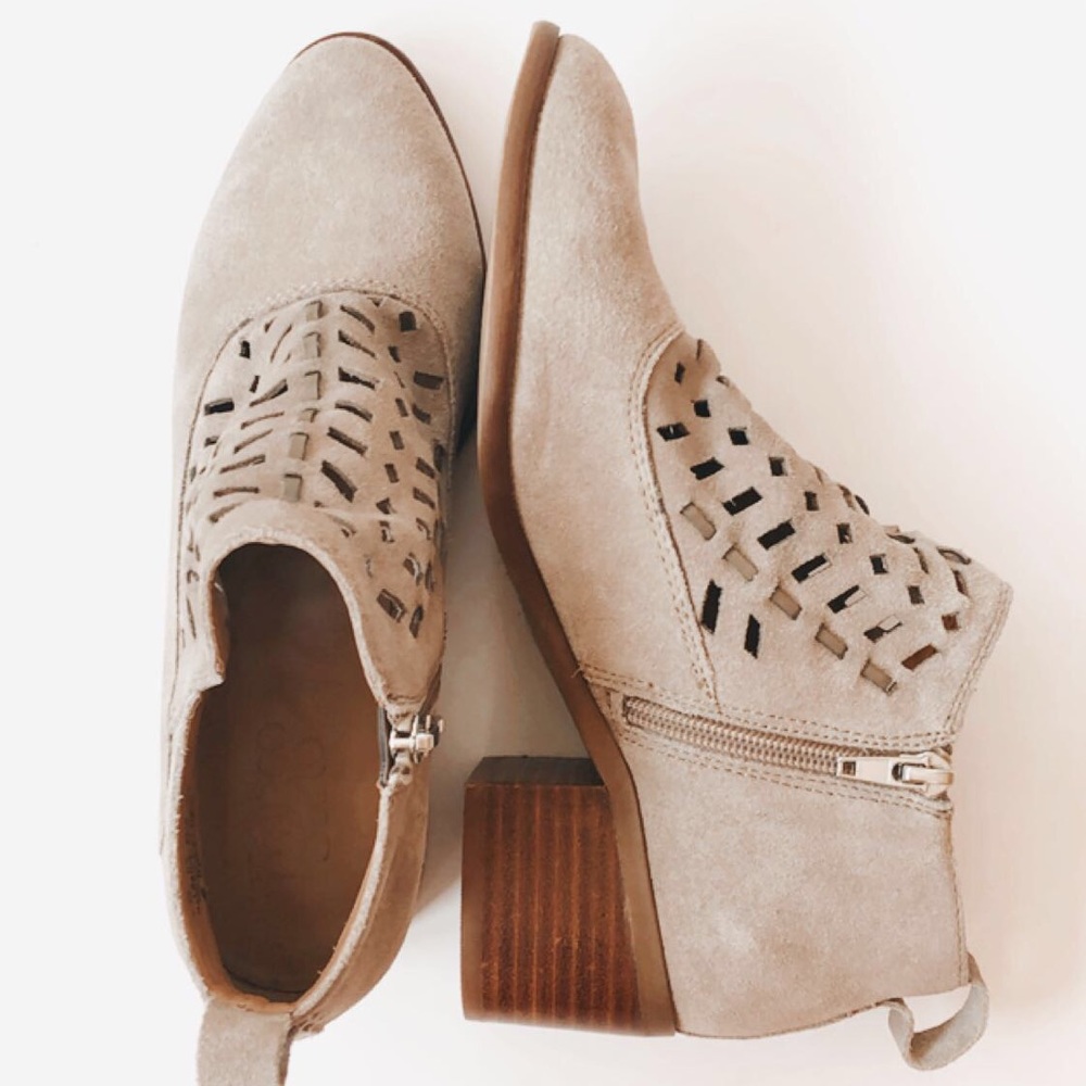 Anthropologie Franco Sarto Suede Booties